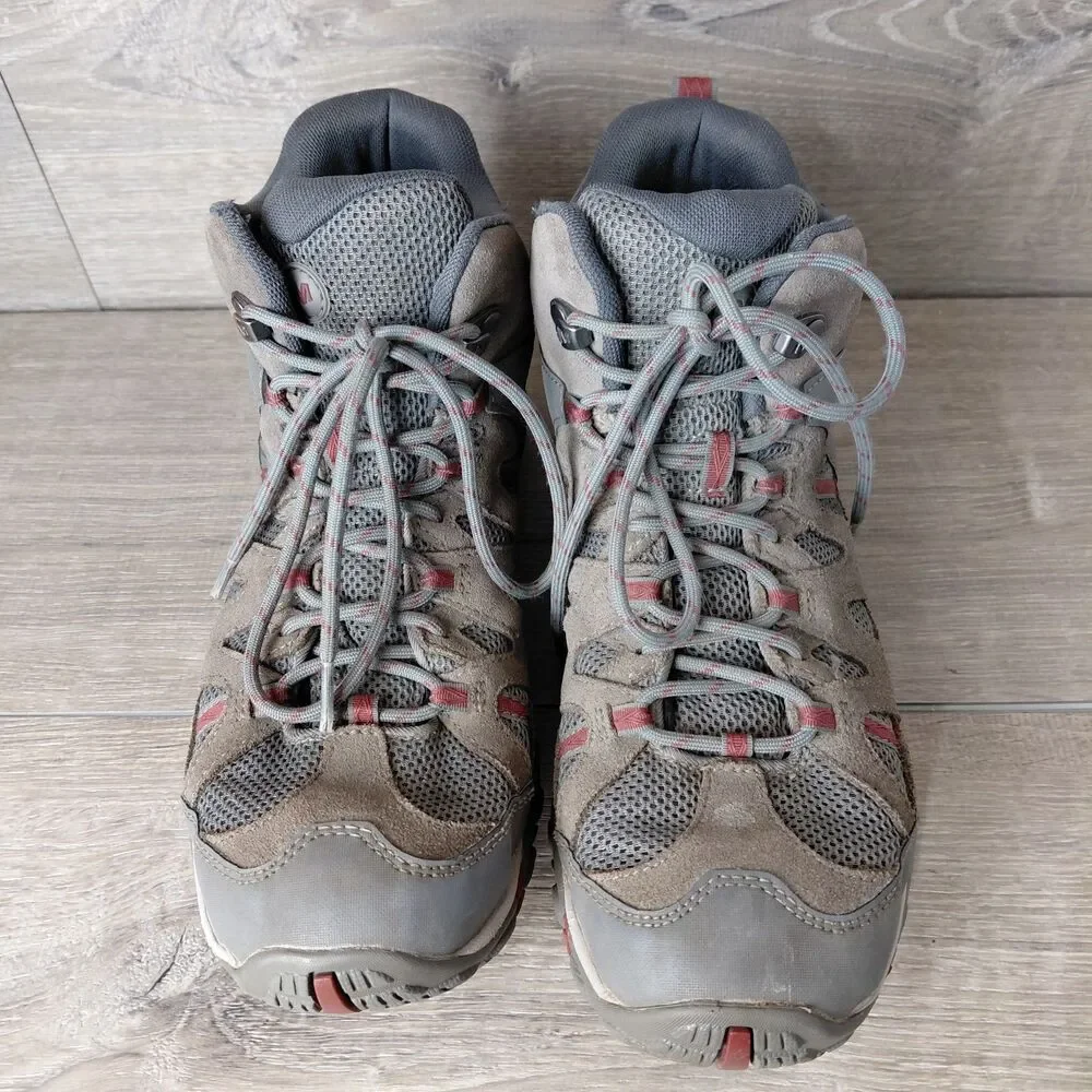 Merrell Accentor 3 Boots Mens 9 Gray Mid Waterproof Outdoor Hiking Trail Shoes